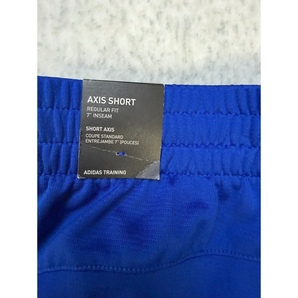 Adidas Mens Axis Knit‎ 4.0 Training Shorts Royal Blue IV7887 XS 7 Inch Inseam
